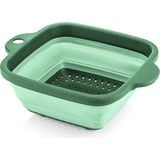 Mikasso Qlux Ideas Katlanır Kare Süzgeç Ev Ofis Kamp Karavan L-00570 Yeşil Bpa Free Plastik