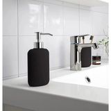 Mikasso Quick Sıvı Sabunluk 300 ml Pompalı Banyo Sabunluğu Siyah Renk Sabun Kabı Yükseklik 18 cm Belirtilmem - Çok Renkli