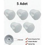 Mikasso Radyatör Vanası Başlığı 5 Adet 6mm Vidalı ve Kapaklı Petek Vanası Başlığı