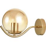 Mikasso Ranya Aplik Bal Camlı Salon Oturma Odası Modern Duvar Apliği (Gold Kaplama) Metal Sarı - Çok Renkli