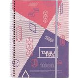 Mikasso Red Karton Kapak 15,5X21 Cm. 50 Sayfa Spiralli Defter 47327-7 Karton Spiralli Çizgili Beyaz - Çok Renkli