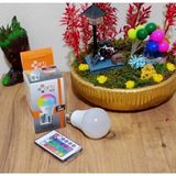 Mikasso Renk Değiştiren - LED Ampul Uzaktan Kumandalı - Dimmerli 10W Rgb - Animasyonlu - Çok Renkli