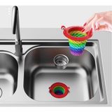 Mikasso Renkli 6 Kademeli Lavabo Süzgeci Plastik Şeffaf Tr