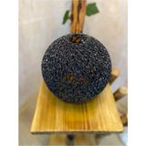 Mikasso Renkli Avize Başlık (Siyah) 22 cm E27 Duy Uyumlu (Askı Takımsız) Aydınlatma Topu Kumaş 1 E27 Siyah M - Çok Renkli