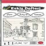 Mikasso Renkli Eskiz Defteri Sketch Book A4 40 Yp: 210X297 160 gr Sert Düz Renkli Büyük Boy Sarı Resim Defte - Çok Renkli