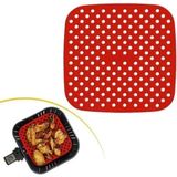 Mikasso Renkli Isıya Dayanıklı Yıkanılabilir Silikon Fırın ve Airfryer Kare Pişirme Matı 21,5 cm Plastik
