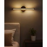 Mikasso Resim Aplik Modern Kablosuz Pilli Yapışkanlı Premium LED Aplik Alüminyum Siyah - Çok Renkli