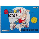 Mikasso Resim Defteri 24CM*34CM 15 Yap.karton Kapak Tavşan Karton Spiralli Çizgisiz Orta Boy Gri Resim Defte - Çok Renkli
