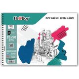 Mikasso Resim Defteri 35*50 120G/M2 40 Yaprak HRB-3873 Karton Spiralli Çizgisiz 40 Yaprak Büyük Boy Beyaz Re - Çok Renkli