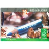 Mikasso Resim Defteri 35X50 160 gr Dokulu Karton Spiralli Çizgisiz Orta Boy Beyaz Resim Defterleri A3 16 Yap - Çok Renkli