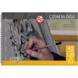 Mikasso Resim Defteri Karton Kapak Spiralli A3 120 gr 40 Yp Karton Spiralli Çizgisiz 40 Yaprak Belirtilmemiş - Çok Renkli