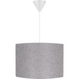 Mikasso Retro Avize Keten Kumaş Başlık Çap 30 cm Gri Antrasit AV143 Kumaş 1 E27 Gri Salon / Oturma Odası - Çok Renkli