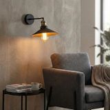 Mikasso Retro Siyah Metal Aplik Hareketli Başlık E27DUY Salon Yatak Başı Cafe Duvar LAMBASI,KONIKSIVAMA-3741 - Çok Renkli