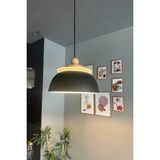 Mikasso Revola Siyah Tekli Avize Ahşap Boncuk Başlık Iç Mekan Aydınlatma Dekoratif Mutfak Cafe Salon Metal 1 - Çok Renkli