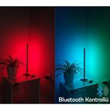 Mikasso Rgb Lambader Bluetooth Mobil Kontrollü Dekoratif Masaüstü Yatak Başı LED Lambader Aydınlatması 50CM - Çok Renkli