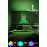 Mikasso Rgb LED Abajur Aplik Gece Lambası Lambader Renkli Uzaktan Kumandalı Işık - LEDTUBE11 Plastik Çok Ren - Çok Renkli