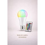 Mikasso Rgb LED Ampul Kumandalı 9W E27 – Renk Değiştiren, 800 Lm - Çok Renkli