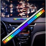 Mikasso Rgb Sese Duyarlı Müzik Ses Ritim Işığı Taşınabilir Ev-Araba-Masaüstü Ekolayzer LED Çubuk Lamba - Çok Renkli