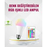 Mikasso Rgb Uzaktan Kumandalı LED Ampul 16 Renk Dekoratif Aydınlatma Ahşap 1 B15 Altın Antre / Hol - Çok Renkli