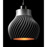 Mikasso Ridged Modern Sarkıt Lamba - Dekoratif Tasarım Avize Plastik 1 E27 Siyah Salon / Oturma Odası - Çok Renkli