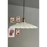 Mikasso Risso Beyaz Metal Lale Başlık Büyük Tekli Rustik E27 Modern Sarkıt Avize Metal 1 E27 Beyaz Salon / O - Çok Renkli