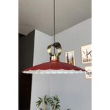 Mikasso Risso Büyük Vişne Çürüğü Metal Avize Eskitme Çember Başlık Tekli Sarkıt Aydınlatma Metal 1 E27 Bordo - Çok Renkli
