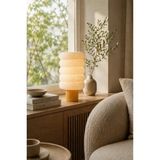 Mikasso Riva Modern Tasarım Altın Sarı Abajur – 35CM - Salon ve Sehpa Lambası Plastik Sarı - Çok Renkli