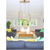 Mikasso Roma 3lü Gold Avize Modern LED 3 Renkli Alüminyum 1 GU10 Sarı Salon / Oturma Odası - Çok Renkli
