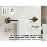 Mikasso Roma Uzun Havluluk ( Yapışkanlı + Vidalı ) Altın - Çok Renkli