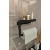 Mikasso Rulo Kağıt Havluluk Peçetelik Banyo ve Mutfak Düzenleyici Siyah Siyah Metal