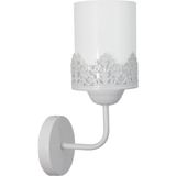 Mikasso Rustik Retro Modern Model Şık Beyaz Aplik Beyaz Cam Taçlı Metal Beyaz - Çok Renkli