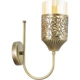 Mikasso Rustik Retro Modern Model Şık Eskitme Aplik Papatya Model Balcam Metal Bej - Çok Renkli