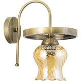 Mikasso Rustik Retro Modern Model Şık Eskitme Aplik Teker Model Marul Cam Metal Bej - Çok Renkli