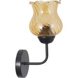Mikasso Rustik Retro Modern Model Şık Siyah Aplik Marul Cam Metal Beyaz - Çok Renkli