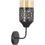 Mikasso Rustik Retro Modern Model Şık Siyah Aplik Papatya Model Balcam Metal Beyaz - Çok Renkli