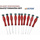 Mikasso Saatçi Tornavida Seti 10PARÇA/KLEMENS Düz-Tork-Yıldız Set/yapıtaşı Yapı Market - Çok Renkli