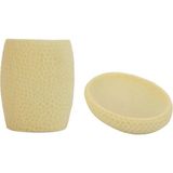 Mikasso Sabunluk Diş Firçalik Ikili Banyo Seti,sarı Petek Model,poliresin Reçine Sarı - Çok Renkli