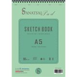 Mikasso Sanatsal Pad Sketchbook Eskiz Defteri A5 90GR 60 Yaprak Spiralli Karton Spiralli Çizgisiz Belirtilme - Çok Renkli