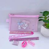 Mikasso Sanrio Kuromi My Melody Cinnamoroll Kırtasiye Seti 6 Parça Kırtasiye Seti - Kuromi Kurşun Kalem Pemb - Çok Renkli