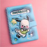 Mikasso Sanrio Pochacco Mıknatıs Kapaklı 3D A5 Boyu Defter Karton Düz Çizgili 100 Yaprak Küçük Boy Çok Renkl - Çok Renkli