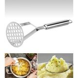 Mikasso Saplı Metal Patates Ezici- Mutfak Pratik Eşya / Patates Püresi Çelik