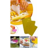 Mikasso Sarı 3lü Set Plastik Spatula Pasta Sıvama Hamur Kesici ve Kazıyıcı Pasta Şekillendirici Plastik Sar