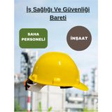 Mikasso Sarı Baret Ayarlanabilir Inşaat Endüstriyel Tekniker Sahada Konforlu Koruyucu Iş Güvenliği Baret Sar