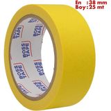 Mikasso Sarı Maskeleme Bandı Kağıt Bant EN:38MM BOY:25MT Sarı