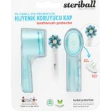 Mikasso Şarjlı ve Pilli Diş Fırçaları Için Hijyenik Diş Fırçası Koruma Kabı-2'li Açık Mavi x 2 Plastik Mavi - Çok Renkli
