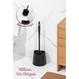 Mikasso SB-776 Silikon Wc Tuvalet Banyo Lavabo Fırçası Klozet Temizleme Fırçası Siyah Silikon Siyah - Çok Renkli