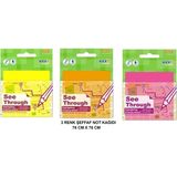 Mikasso Şeffaf 76X76MM Yapışkanlı Aydınger Not Kağıdı - 3 Renk Yapışkanlı Not Kağıdı - Çok Renkli