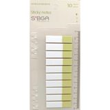 Mikasso Şeffaf Açık Yeşil Yarım Postit Post-It Post It. Kitap Ayracı Ayraç Postit Sticker 200 Yaprak Yapışka - Çok Renkli