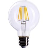 Mikasso Şeffaf Cam G95 Rustik LED Filamentli Ampul 4W E27 Sarı Işık Dekoratif Vintage Aydınlatma