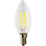 Mikasso Şeffaf Cam Rustik 4W C35 Mum Tipi LED Filament Ampul E14 Sarı Işık Dekoratif Vintage Aydınlatma - Çok Renkli